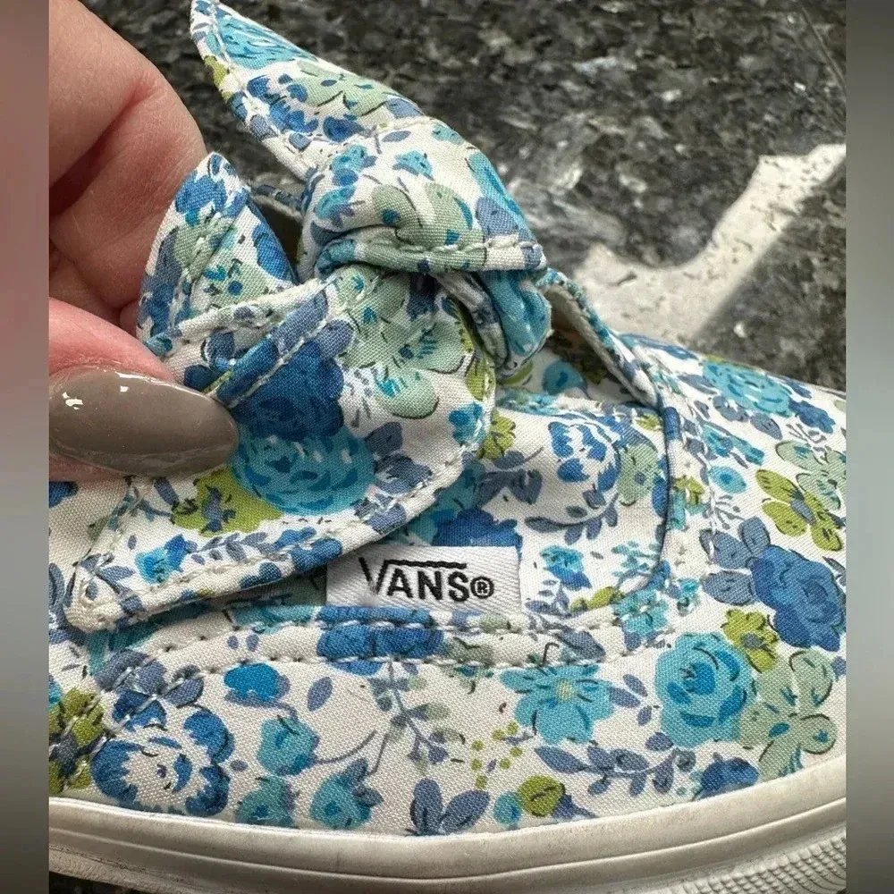 Vans V Knotted Bow Disty Floral Rose Shoes Sneakers Low Profile Women’s Size 5.5 - Image 4