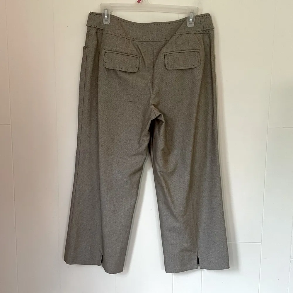 Ann Taylor taupe brown crop dress pants ~ button detail pockets ~ women’s size 6 - Image 4