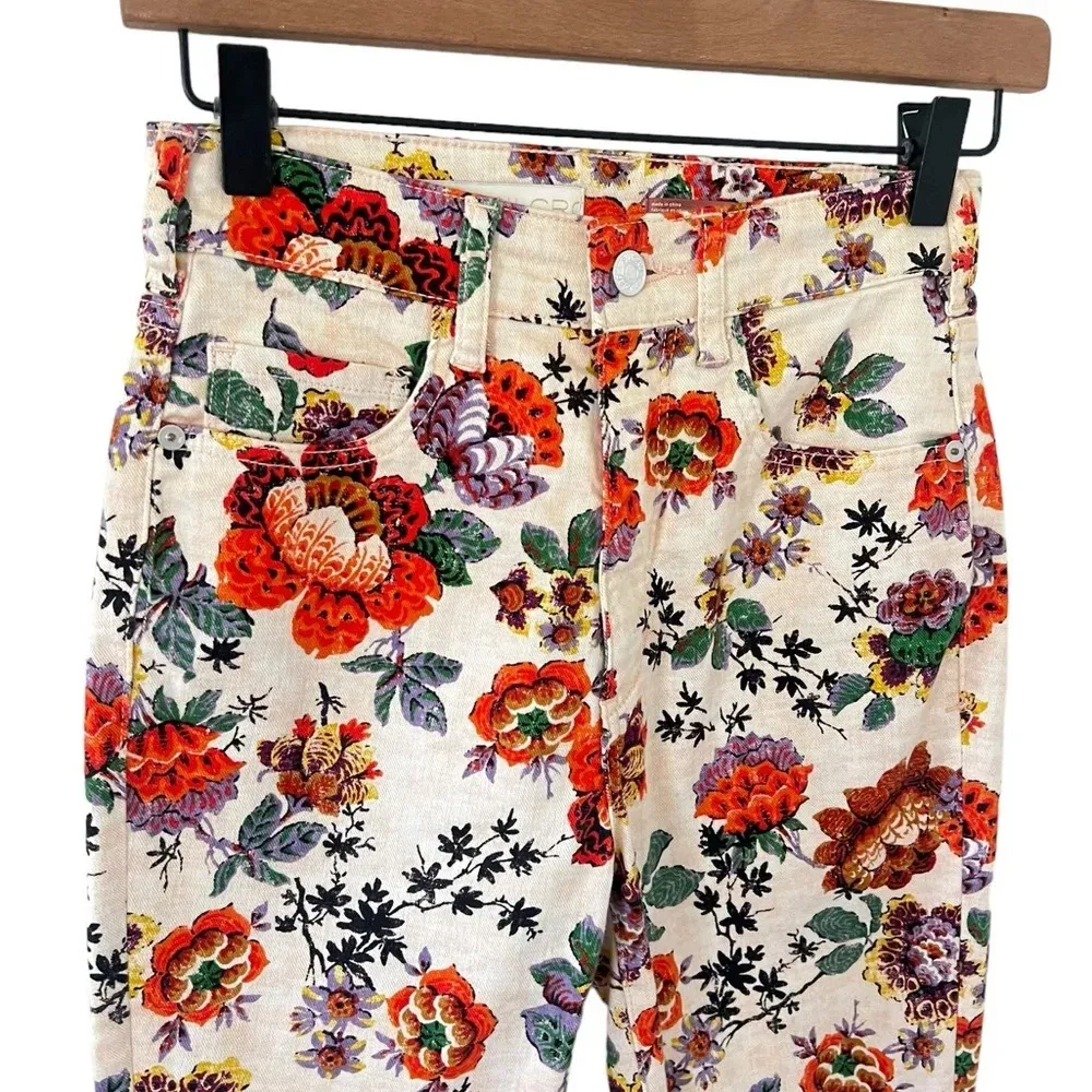 Anthropologie Pilcro The Cigarette Slim Straight Floral Jeans - Image 3