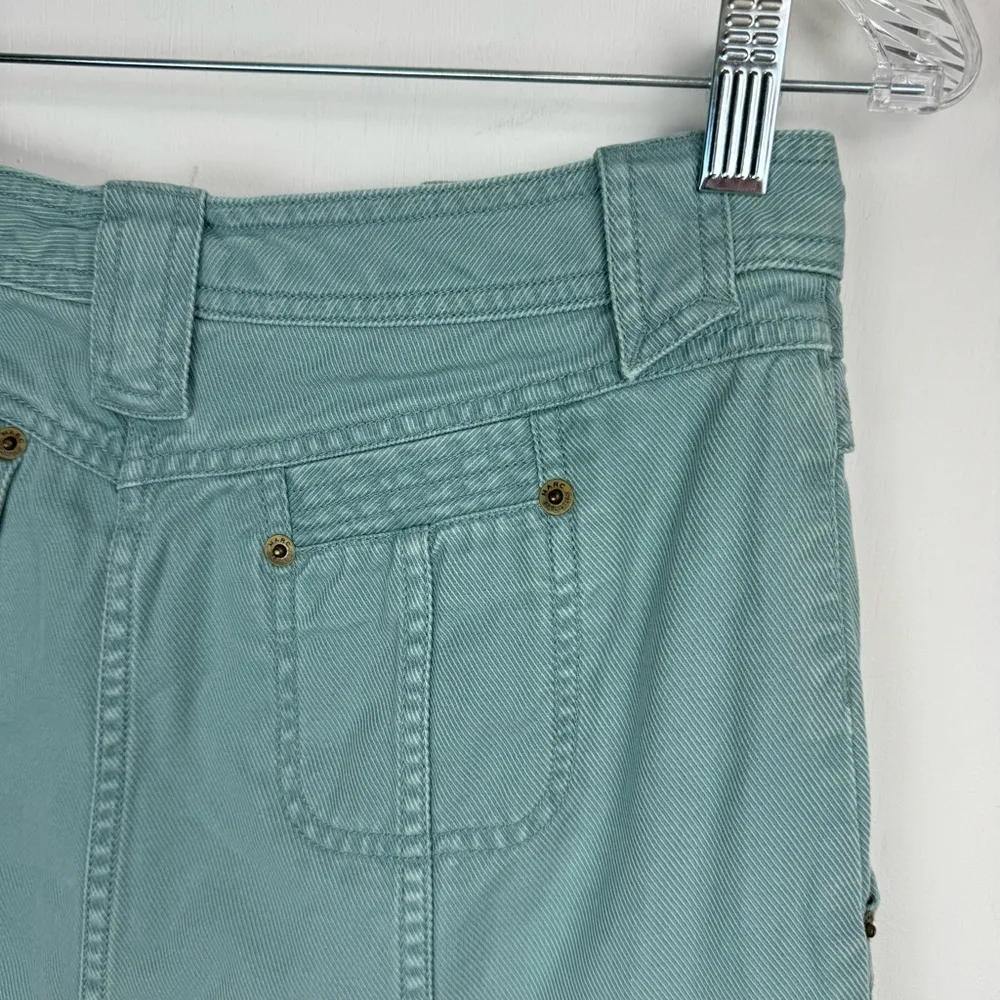 Marc Jacobs Denim Cargo Skirt Sz 2 Knee Length Seafoam Blue Green Cotton - Image 15