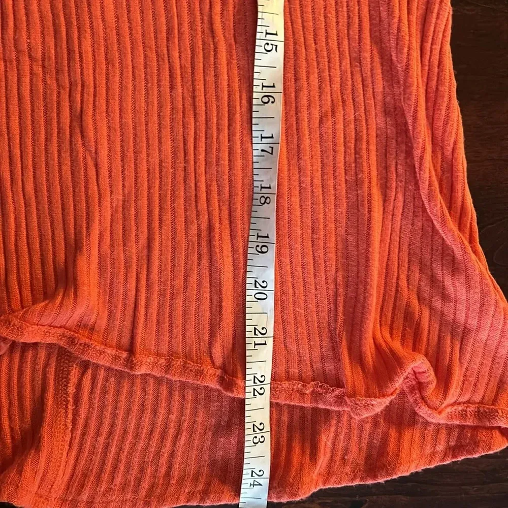 We The Free Topanga Knit Turtle Neck Tank Top Orange XS - Image 4