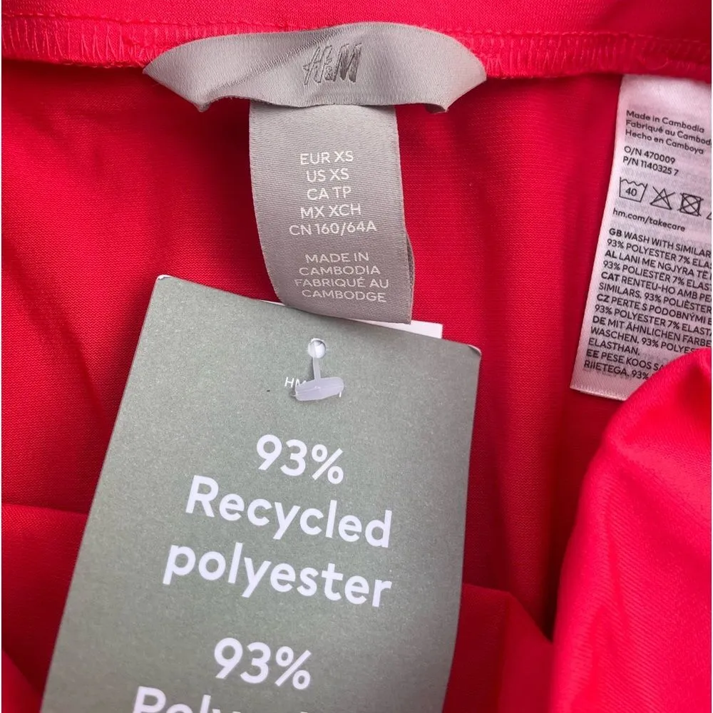 NWT H&M Bandeau Strapless Midi Dress Size XS Fitted Bodycon - Image 5