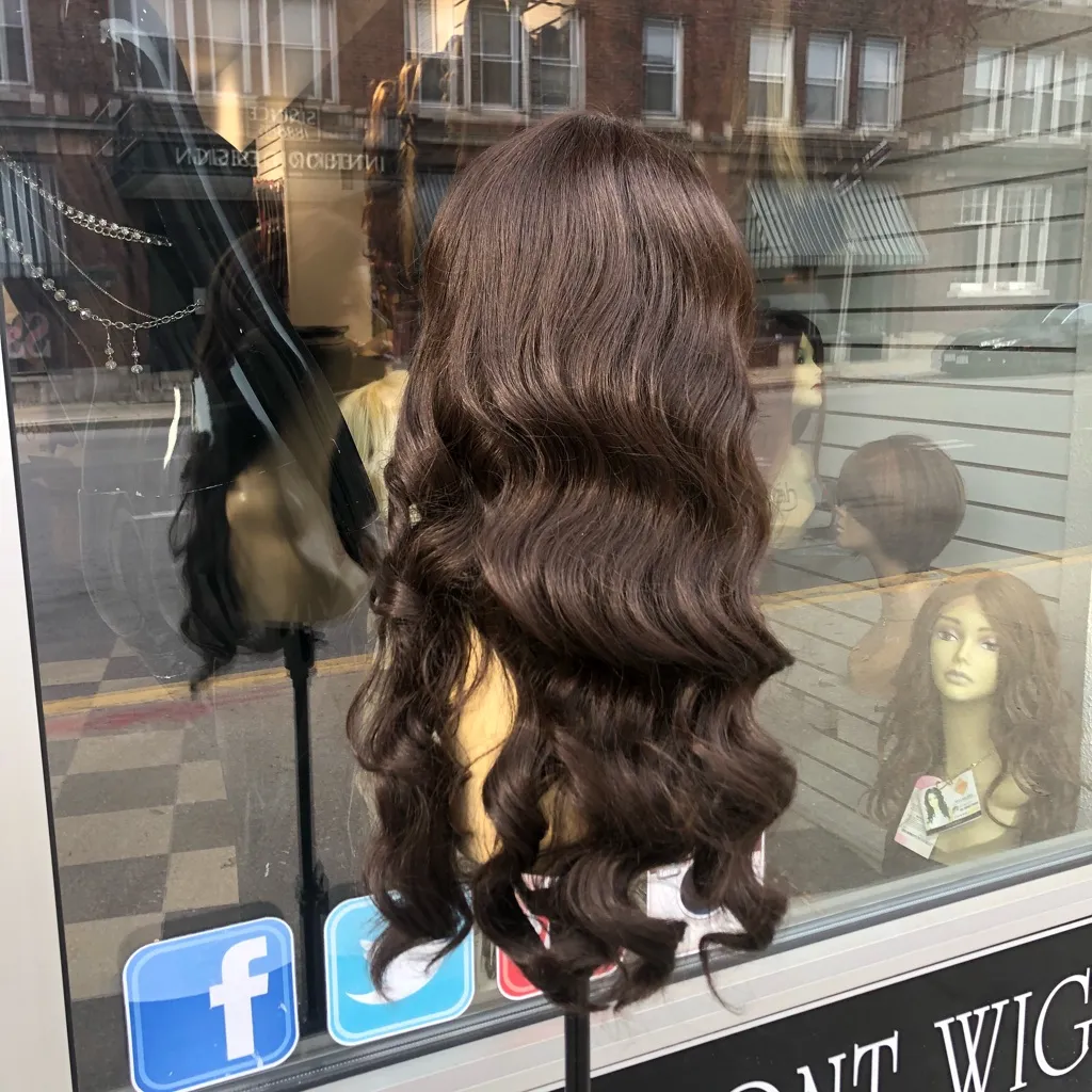 Deep wave brown swisslace lacefront Long Lace Wig - Image 5