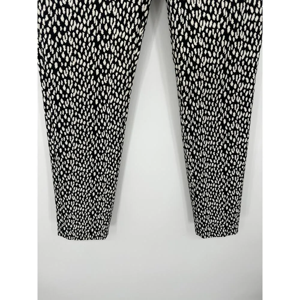 Banana Republic Dress Pants Women 2 Black White Polka Dot Trousers Polyester - Image 3