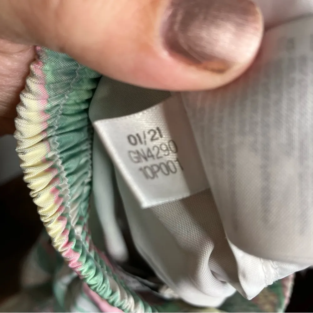 Adidas marbled track joggers pink green size small - Image 10