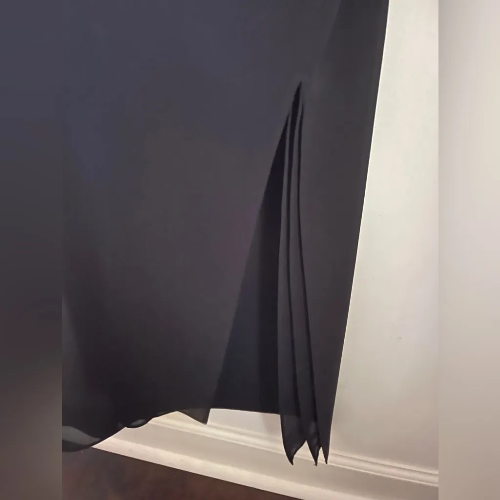 Joseph Ribkoff Vintage Bustier Top Dress Mesh 2-Piece Full Length Skirt Goth 90s - Image 12