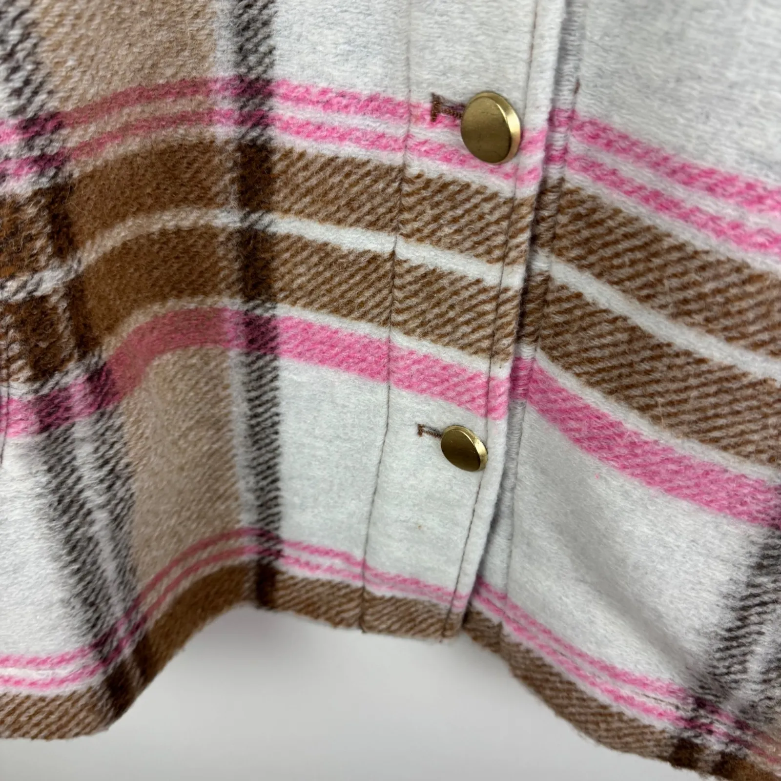 Joie Plaid Button‎ Front Shacket Size Large Wool Blend Fall Streetwear Trendy - Image 2