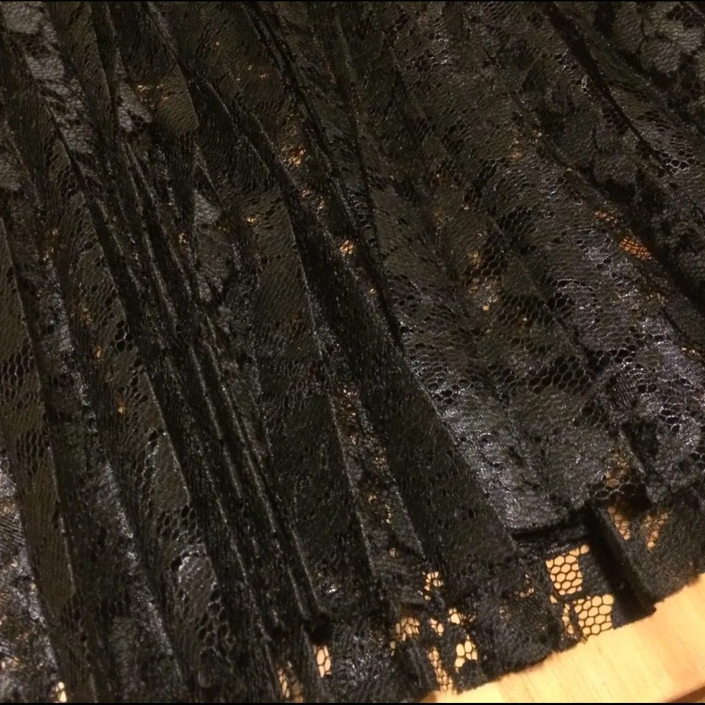 🛍HP🛍  Black Pleated Maxi Lace Skirt - Image 3