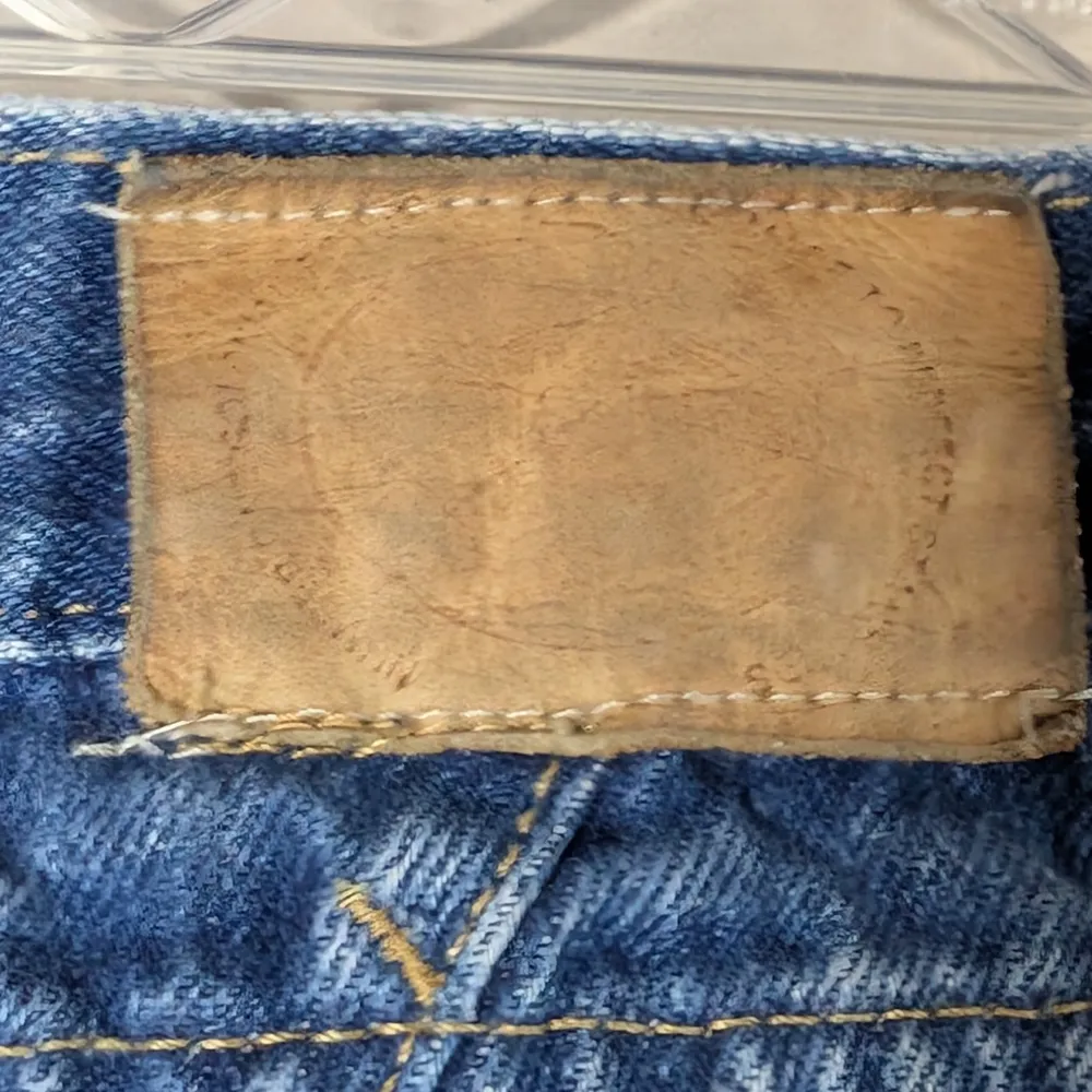 Vintage British RAJ Mom Jeans Waist 27 Blue - Image 5