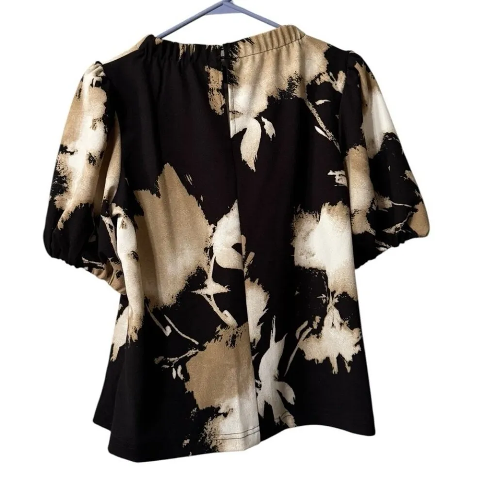 Melloday Womens Shirt Size XS Floral Polyester Blend Office Business Casual City - Image 2