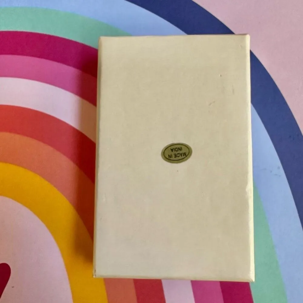 C & C California red hand beaded heart statement earrings - Image 6