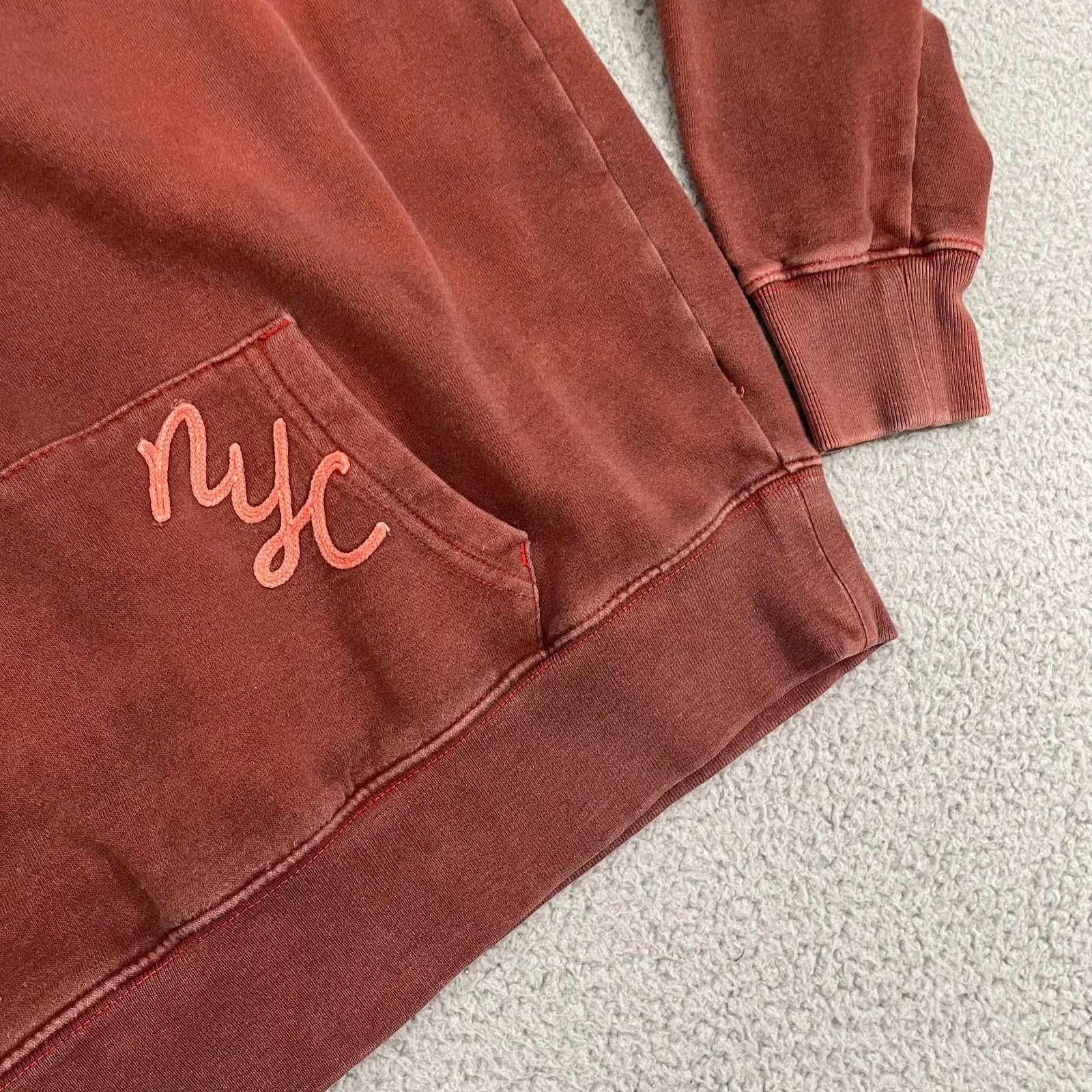 GAP Hoodie Women L Red Tie Dye Pullover Sweatshirt - Image 2