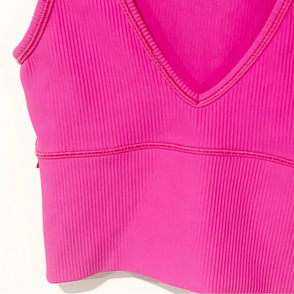 Lululemon Pink Power Pivot Ribbed Deep‎ V Tank Top - Image 2