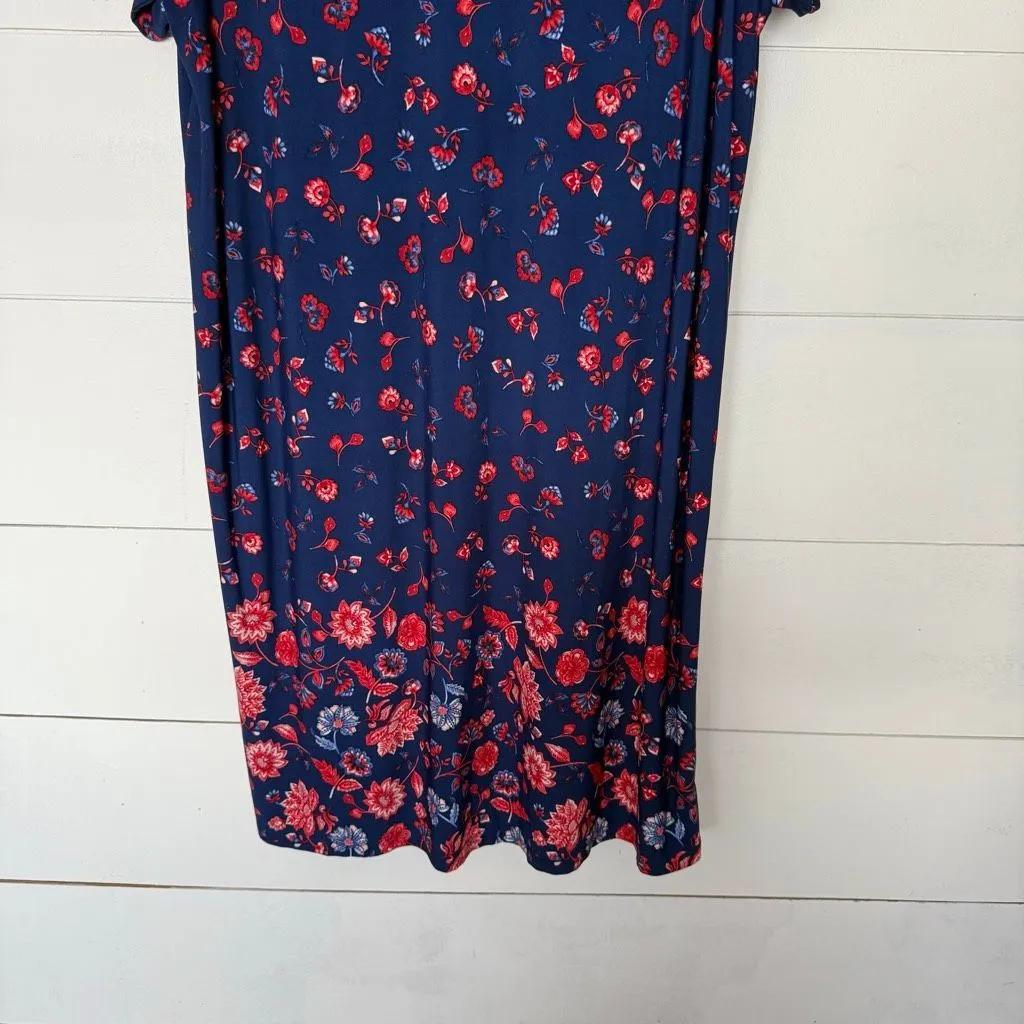 Woman Within Women’s 18/20 Navy Floral Dress Stretchy - Image 2