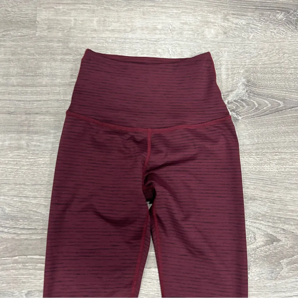 Beyond Yoga Heathered Wine Red Leggings - Image 3