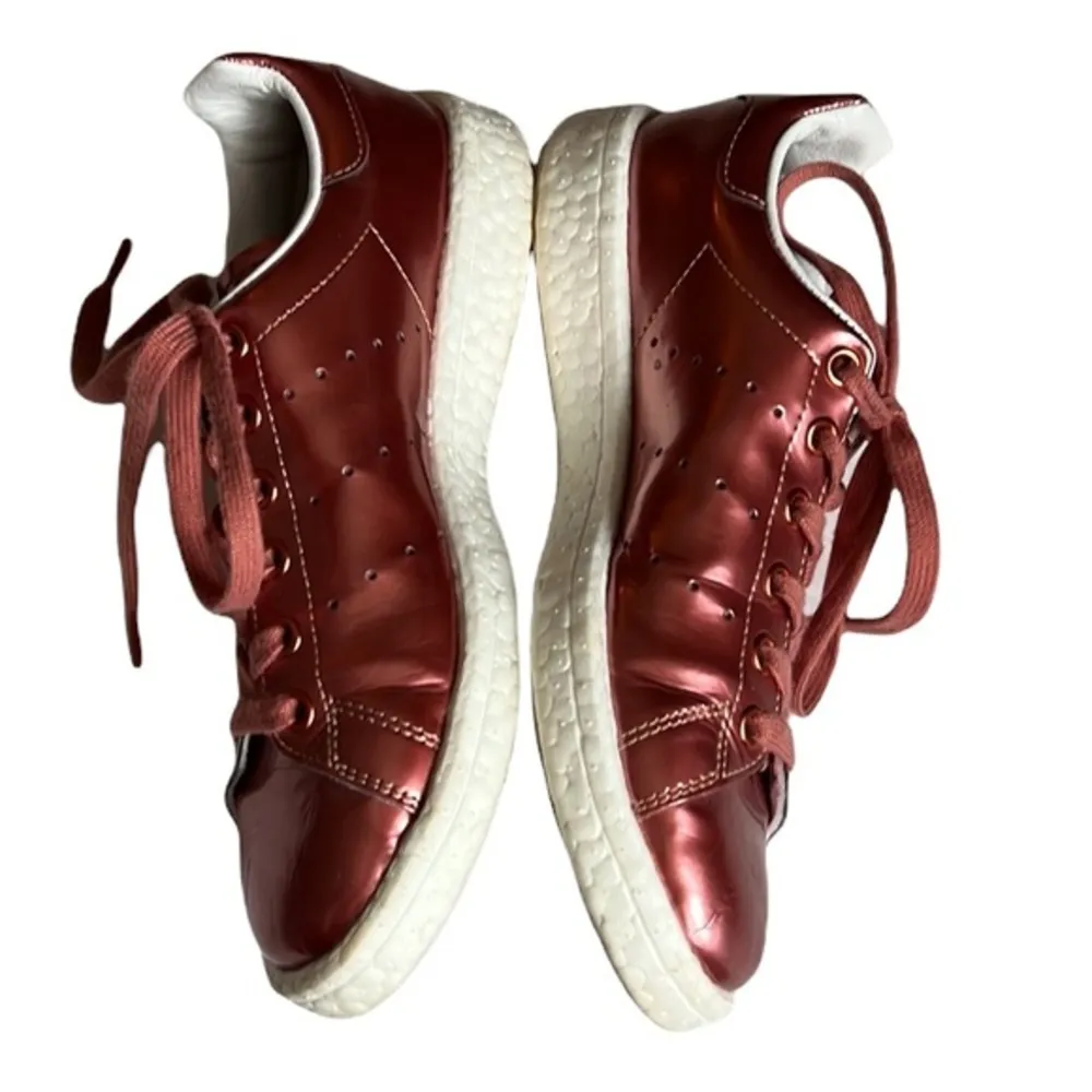 Adidas Stan Smith Metallic Copper Shiny Sneakers Size 6 - Image 4