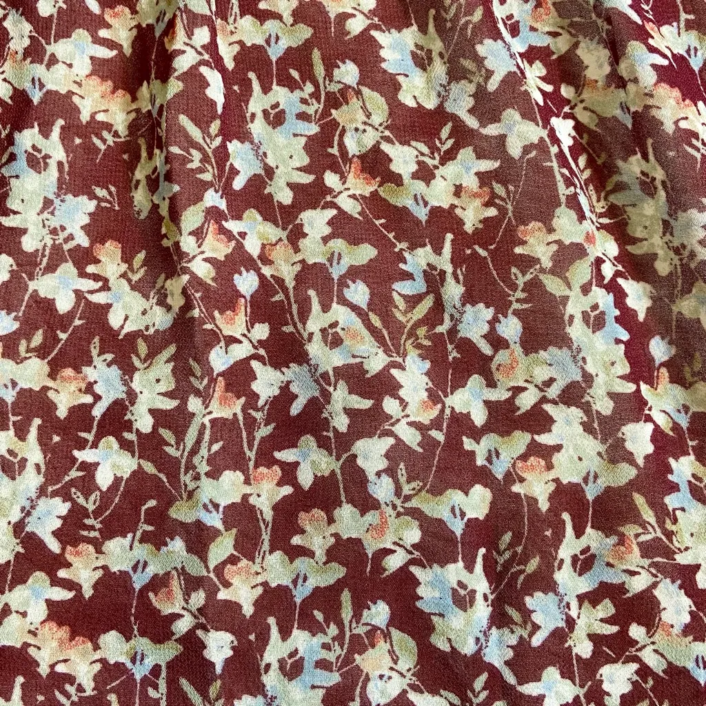 DR2 Daniel Rainn Mixed Print Floral Flowy Cap Sleeve Tunic PL L Petite Large Brown Size undefined - Image 4