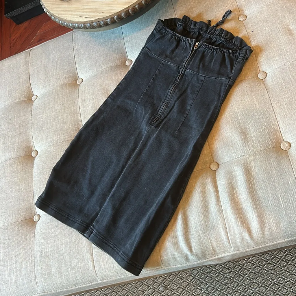 BDG Black Denim Strapless Mini Dress Size XS - Image 9
