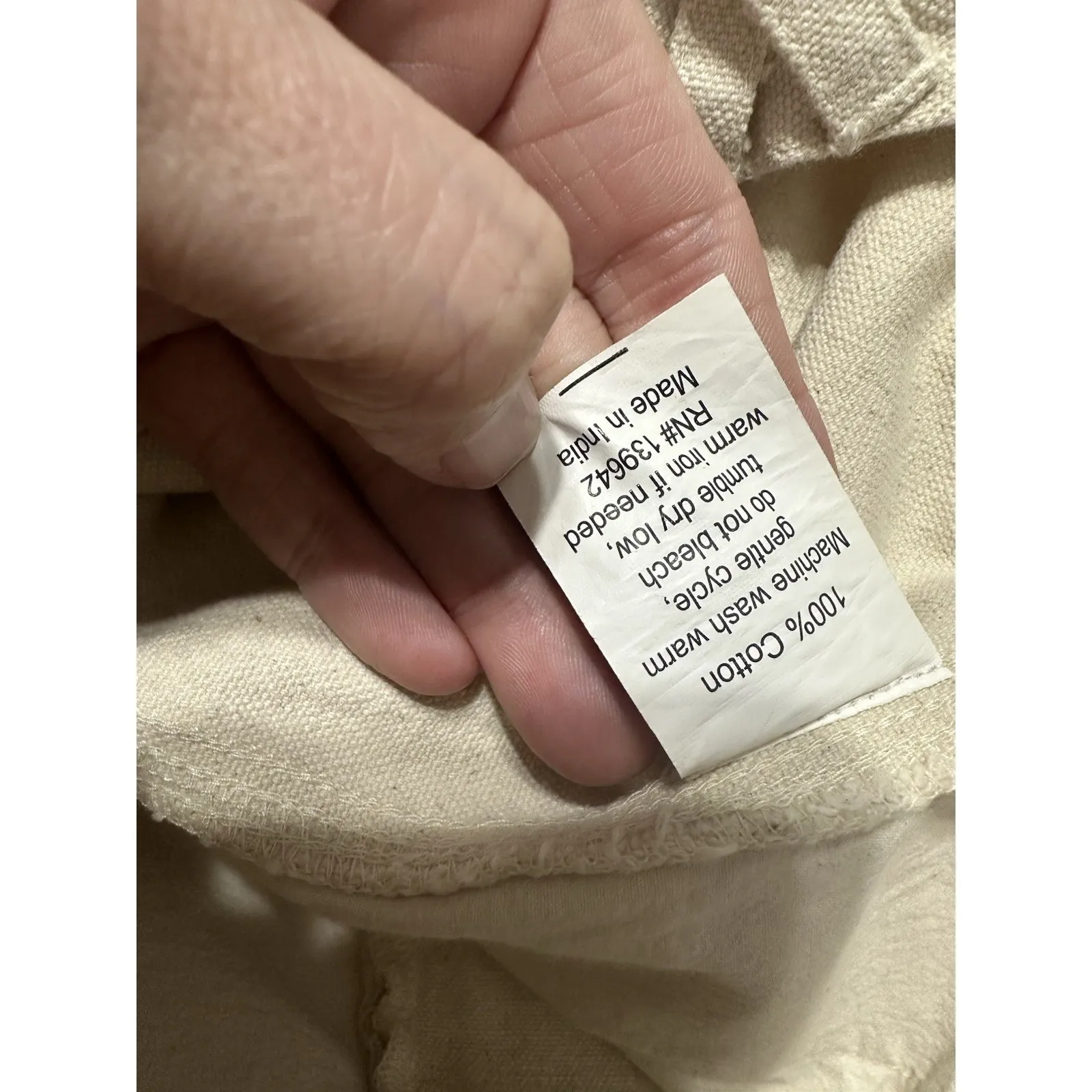 MOLLUSK California High Rise Painter Shorts Size S Natural Raw Hem Canvas Tan - Image 6