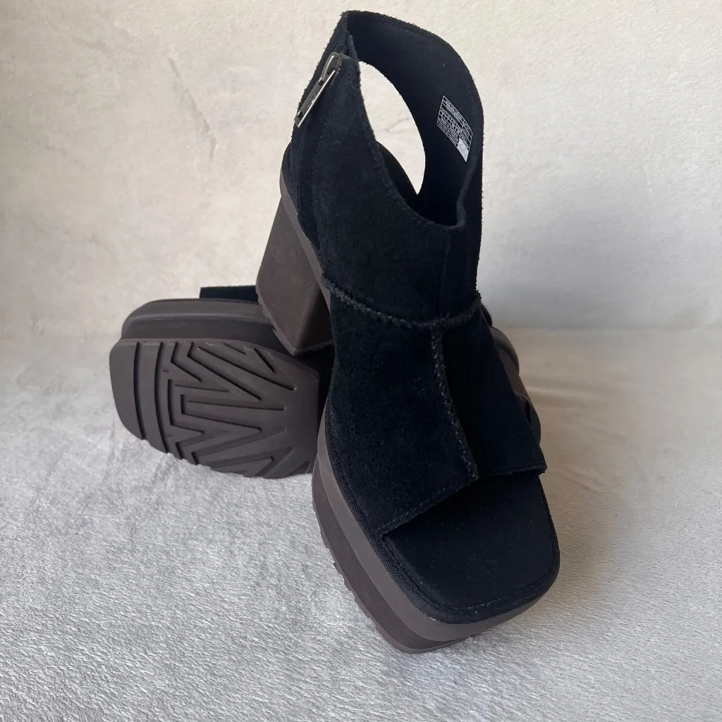 UGG Women's Black New Heights 4" Platform  Sandals  Size US 9 - Image 13