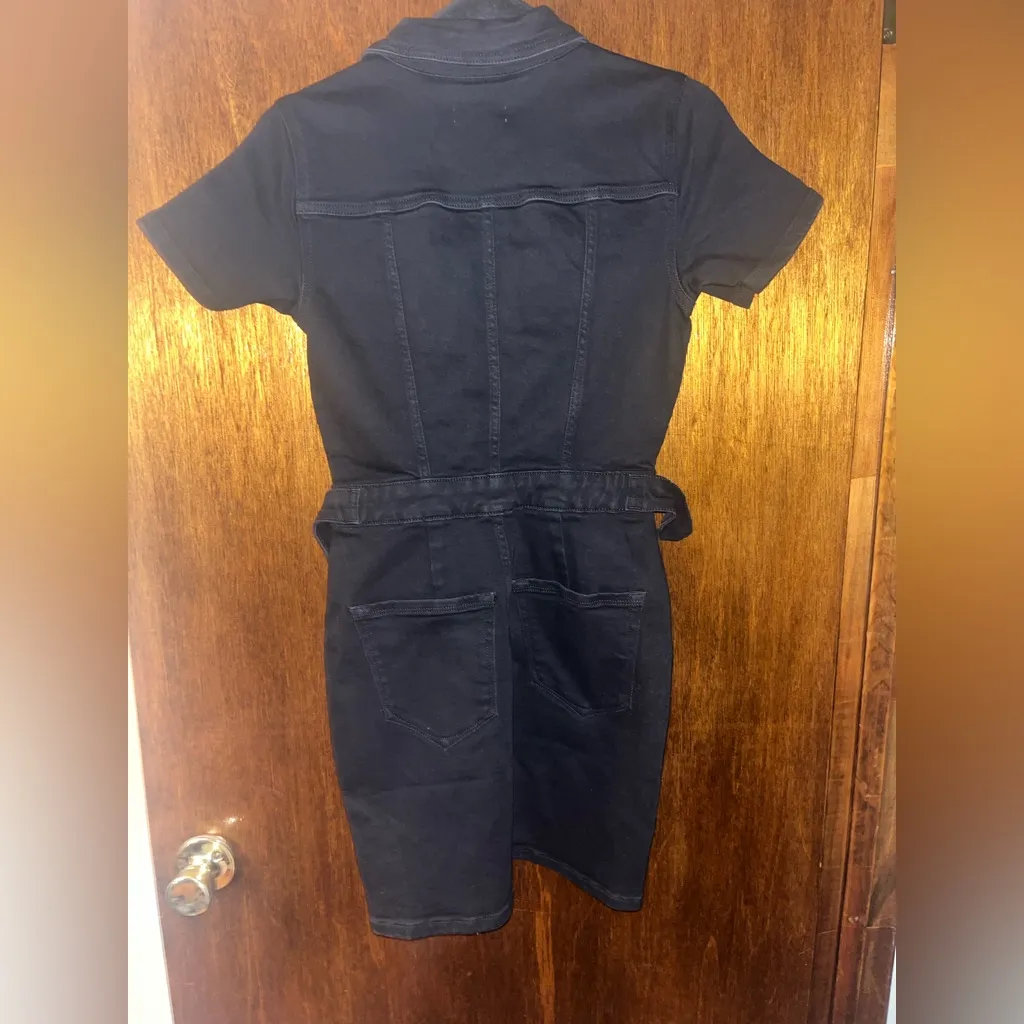 Good American  Black Denim Dress- CHECK NOTES - Image 2