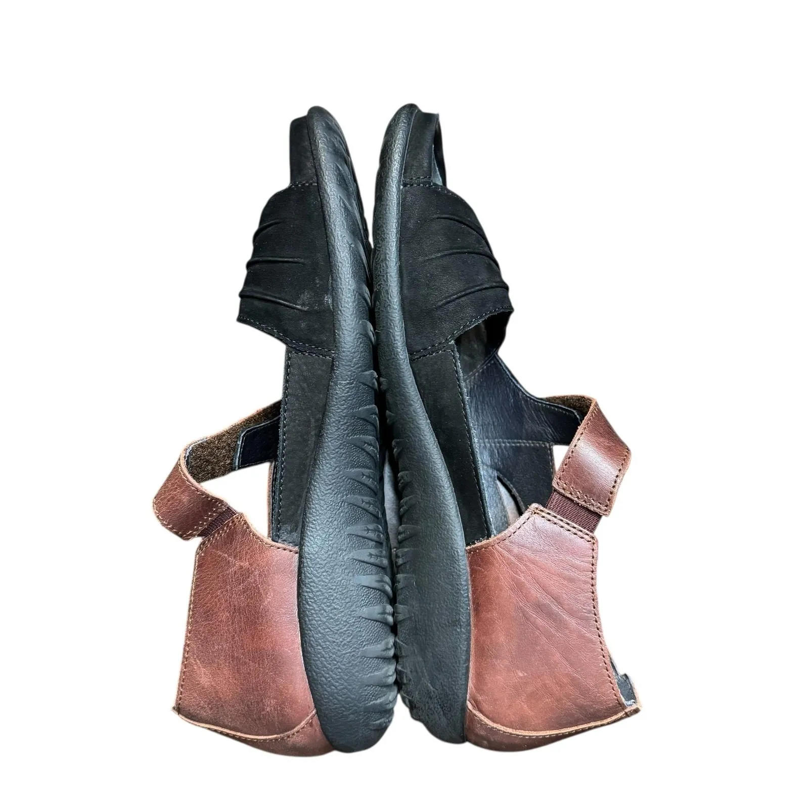 Naot Sandals Shoes Womens Size 9 Black Brown Leather Strappy Comfort EU 40 - Image 6