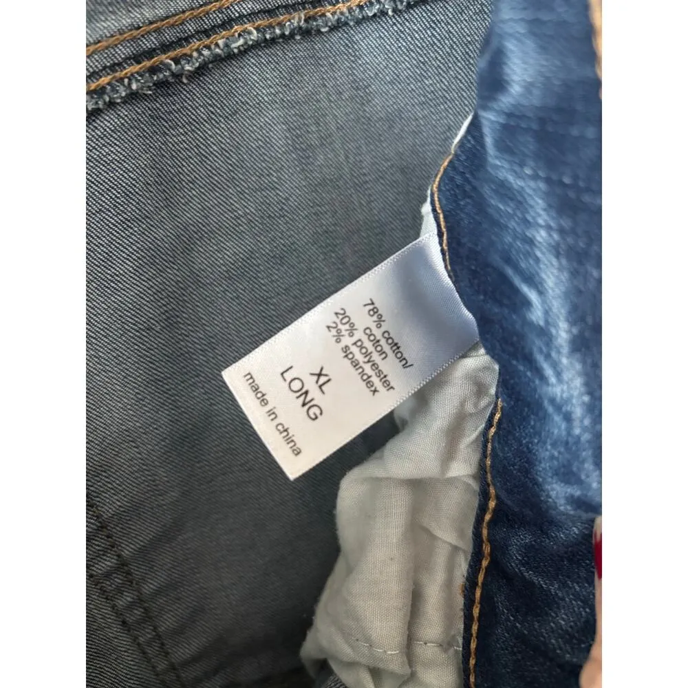 Maurices Womens Mid Rise Skinny Jeans XL Long Medium Wash Faded Denim - Image 6