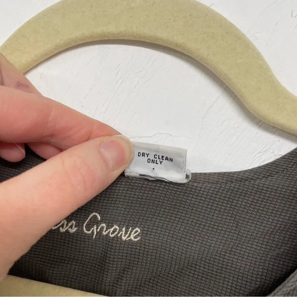 Cypress Grove Brown Silk Pearl Snap Lagenlook Blouse Womens S Long Sleeve Artsy - Image 5