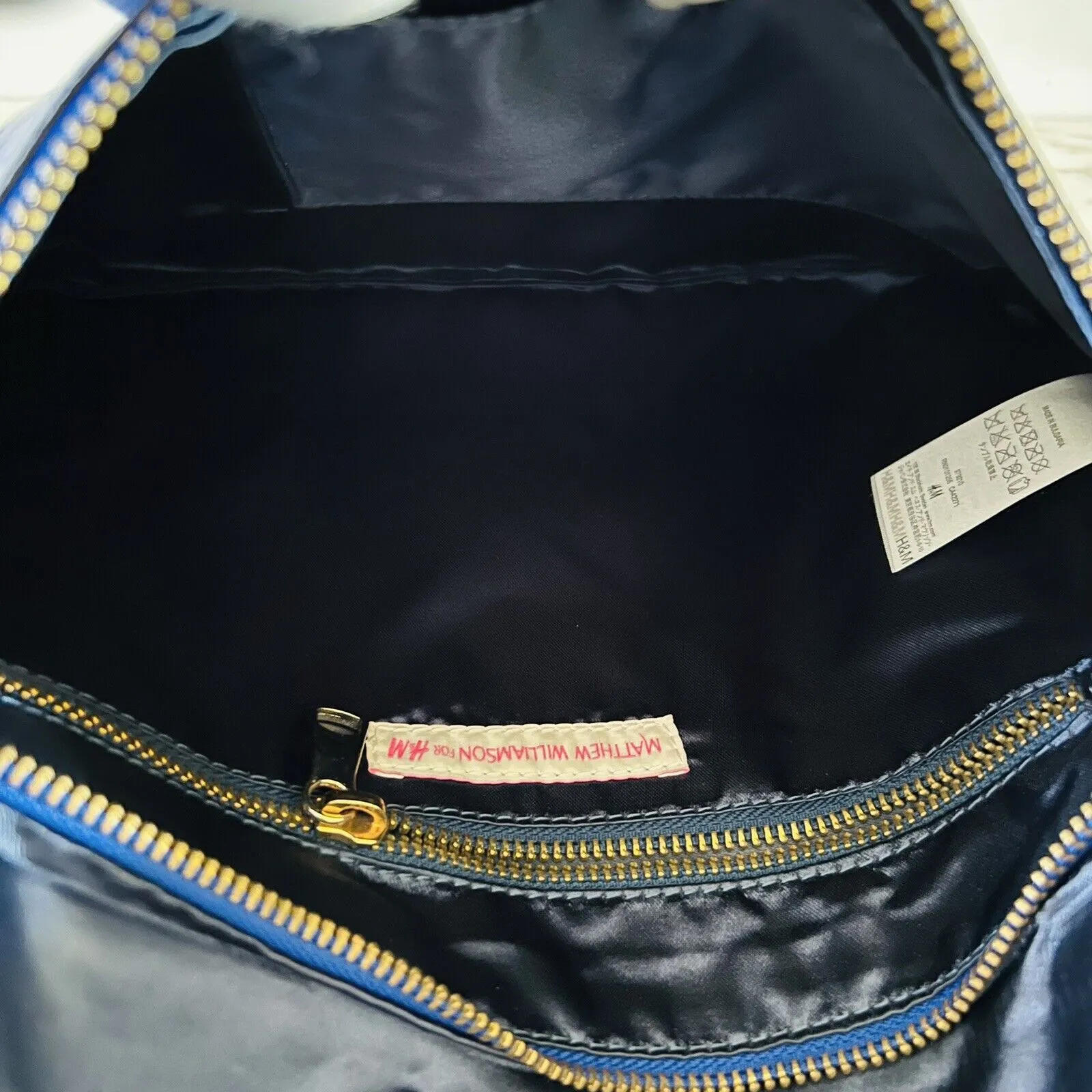 2009 MATTHEW WILLIAMSON for H&M Blue Green Patch Soft Leather Crossbody Bag - Image 10