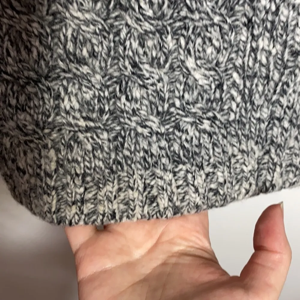 Express Vintage melange chunky cable knit turtleneck wool blend sweater size S - Image 7