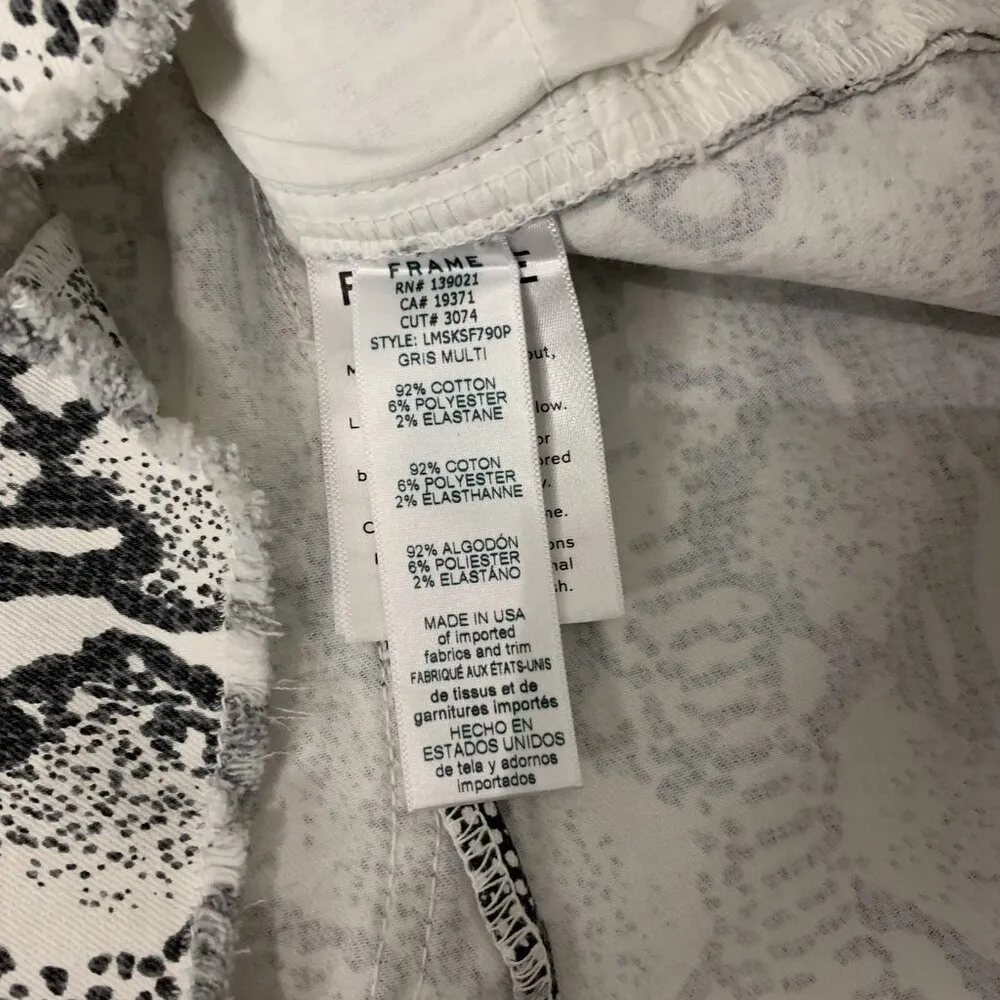 Frame Le Mini Skirt 25 Python Print Gray Front Pocket Y2K Streetwear - Image 7