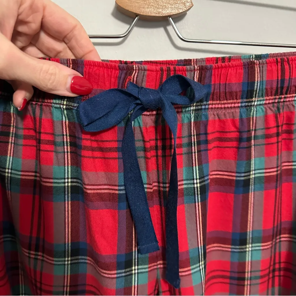 Victoria's Secret Plaid Pajama Set Red Multi Women’s Size Medium Holiday - Image 4