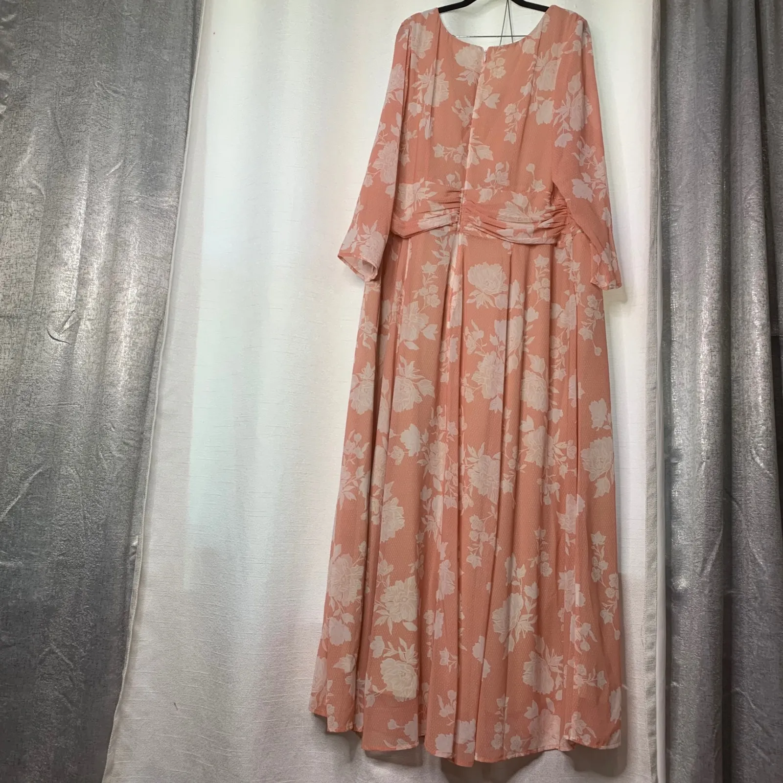 Eshakti floral romantic long sleeves modest maxi dress size 16 feminine‎ boho - Image 3