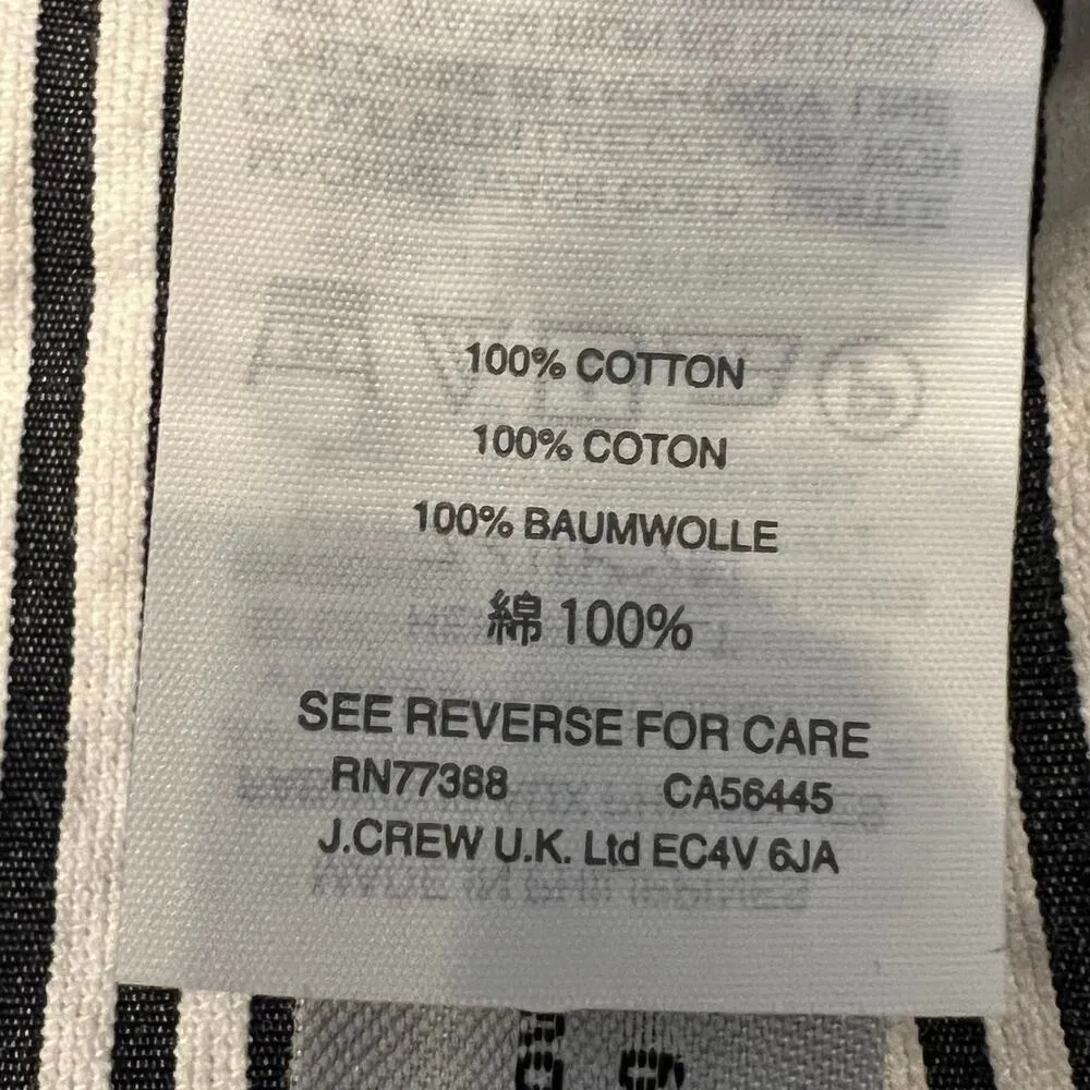 J. Crew Teddie Kick Flare Crop Pants Navy/White Pinstripe Size 2 Size Zip F1171 - Image 9