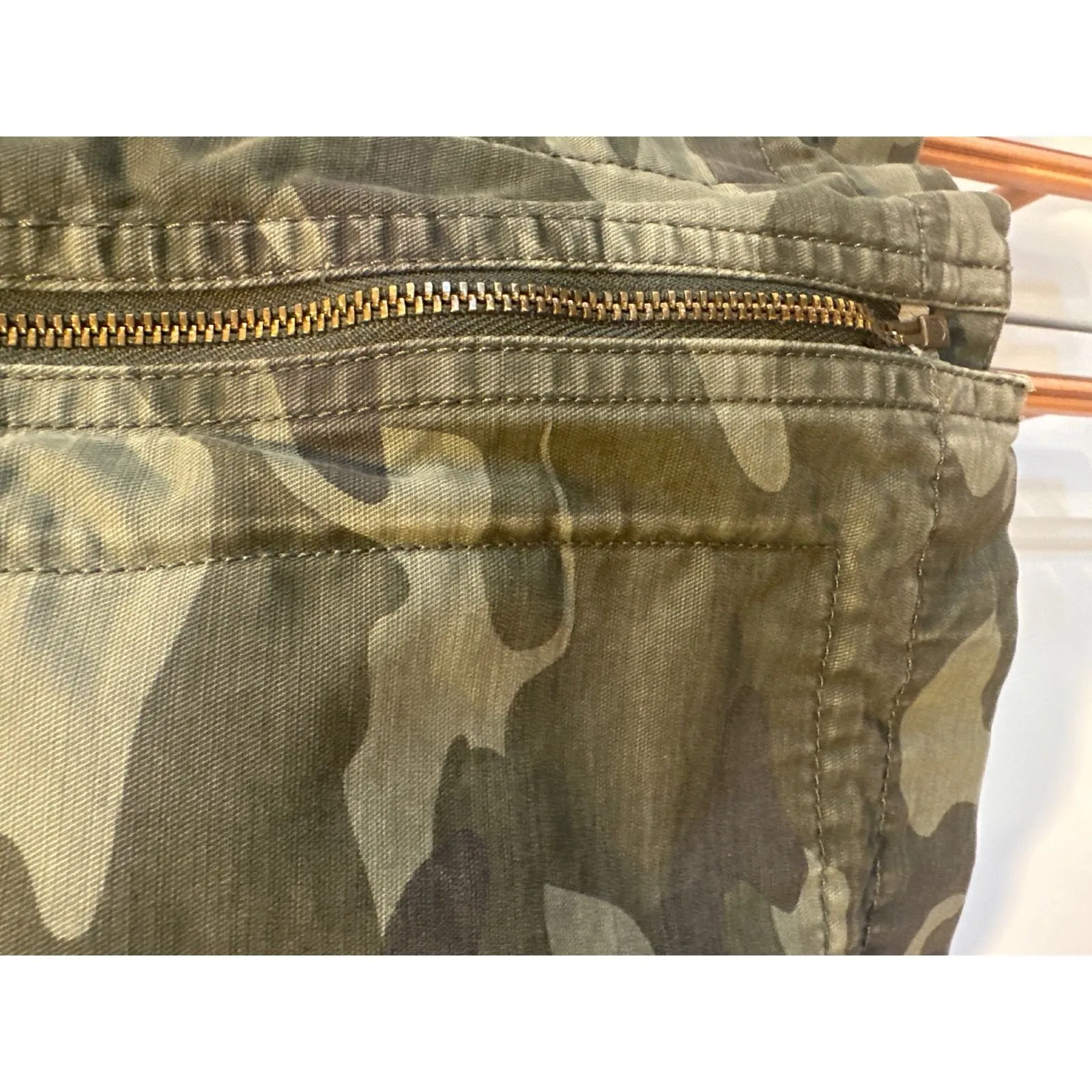 Gap Camo Utility Jacket Women Size Small Military cotton Field Zip Front Casual - Image 5