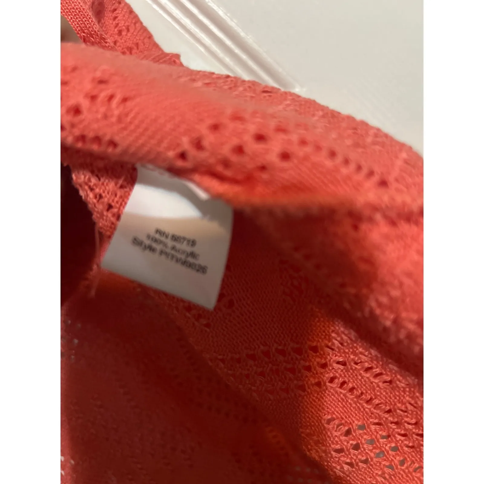 Elementz Petite Coral Open Front Knit Cardigan Sweater PM Made in USA - Image 4