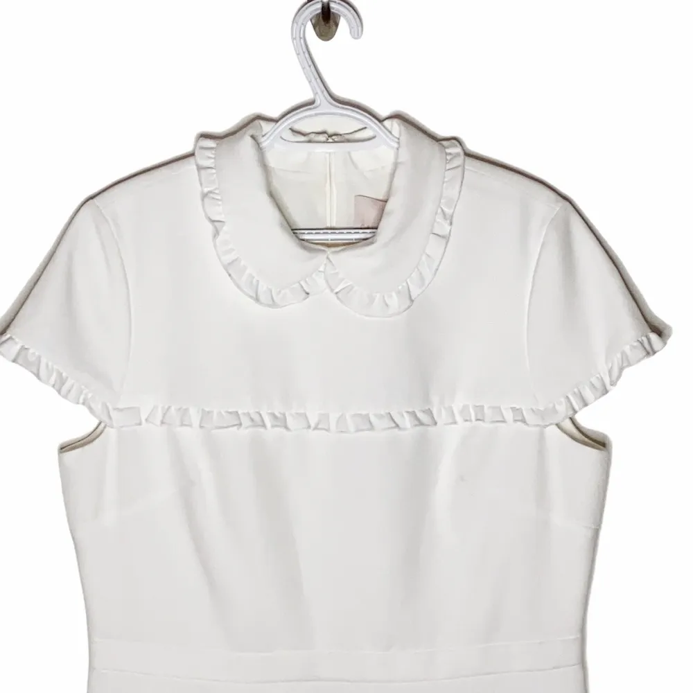 Gal meets glam white Emma ruffled mini dress sz 16 - Image 5