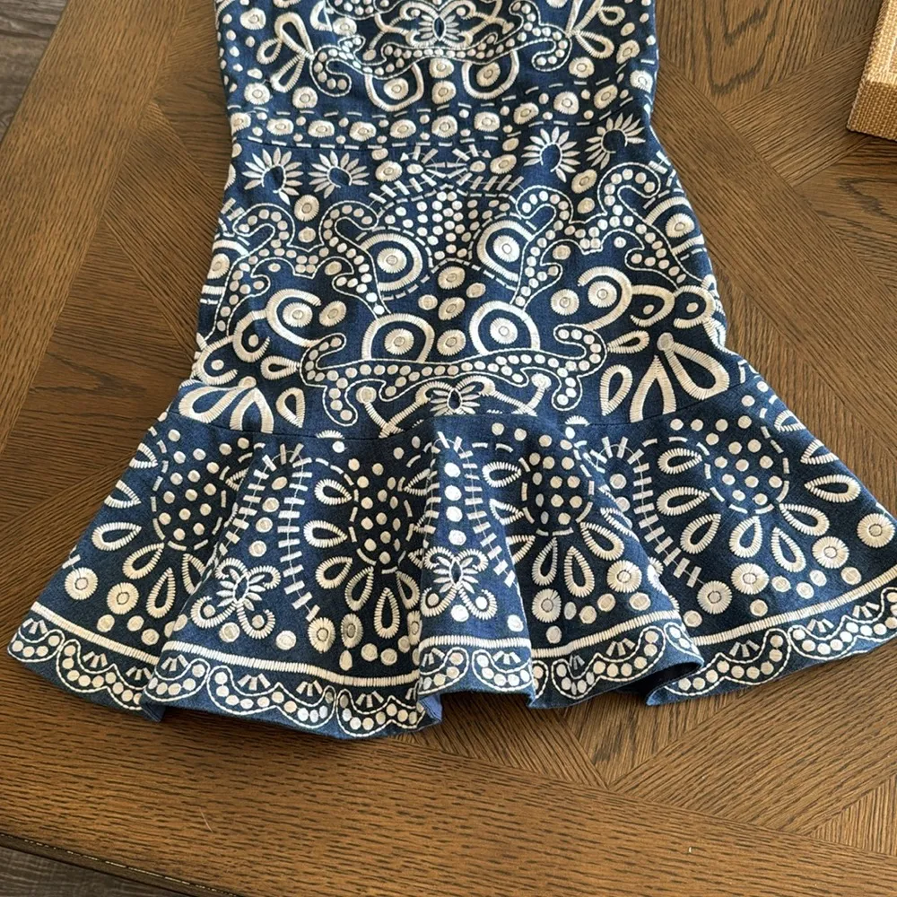 ALICE + OLIVIA Rapunzel Embroidered Flounce Mini Dress, Size 0, $495 - Image 11