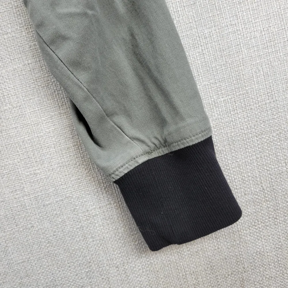 Sanctuary Womens Jacket Size M Olive Green Zip Up Military Twill Bomber Crop - Image 11