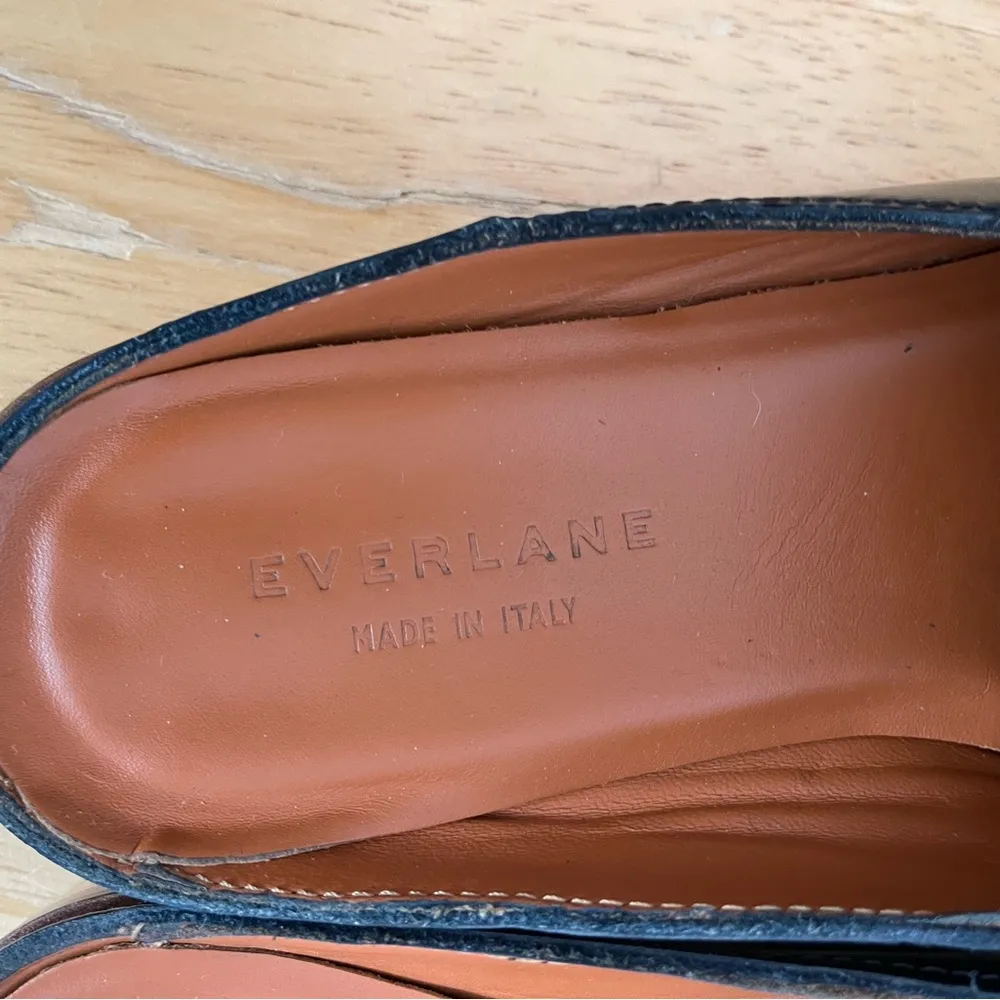 Everlane Black Leather The Modern Loafer Mules Size 7.5 - Image 5