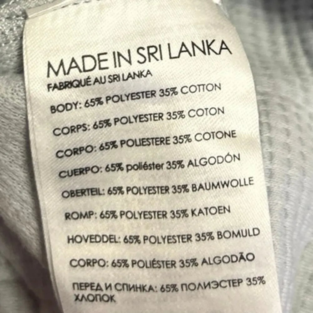 Club Monaco Women's Gray Waffle Knit Hoodie Hooded Pullover Sweatshirt Top Sz M - Image 4