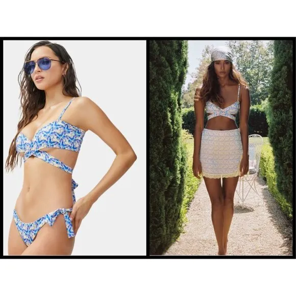 💕FRANKIE'S BIKINIS💕 Falcon Bikini TOP ~ Monarch Butterfly Print Medium M NWT - Image 2