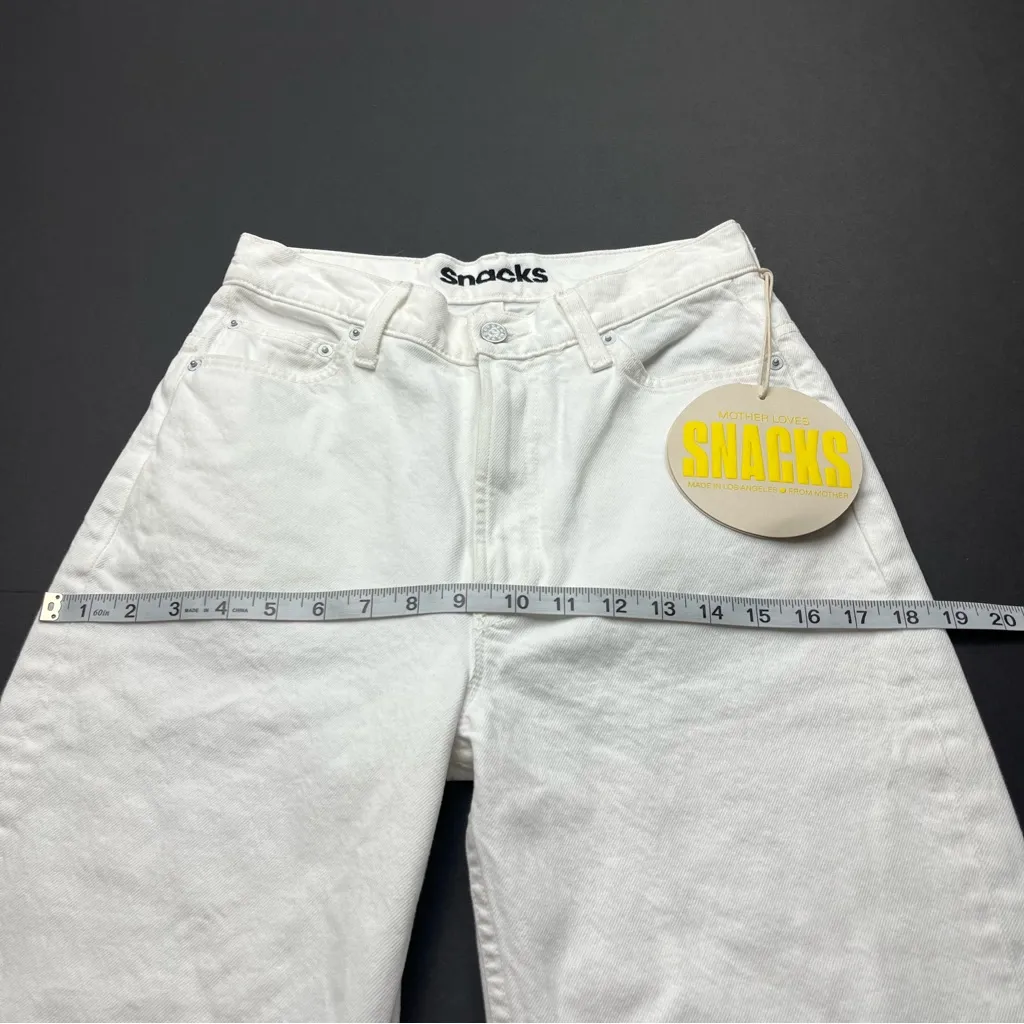 Mother‎ SNACKS High Waist Twizzy Skimp White Sticky Rice Denim Jean 27 NEW *FLAW - Image 9