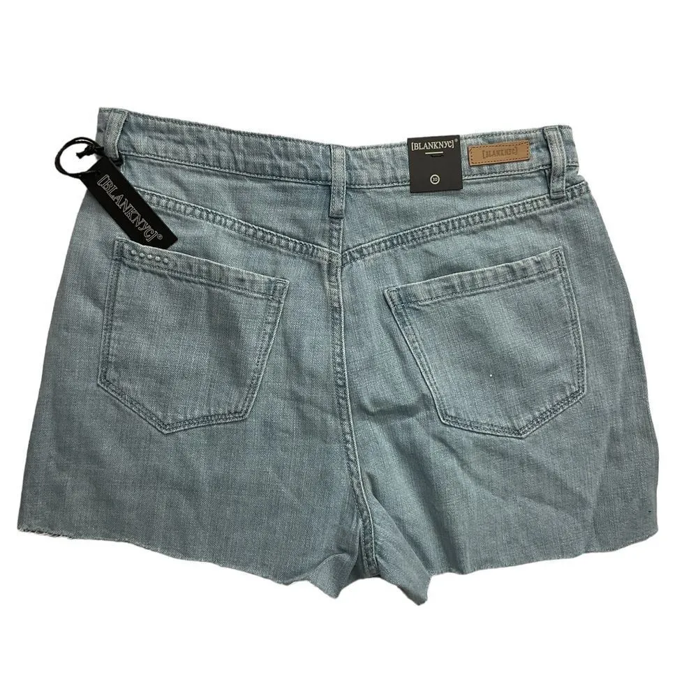 Blank NYC Women's Cut Out Pockets High Waist Raw Hem Denim Shorts Size 30‎ - Image 7