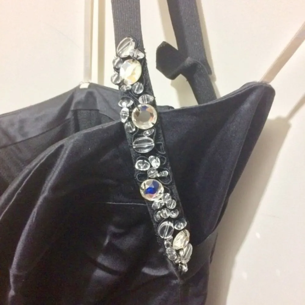 NEW Vera Wang women's size 6 single strap gem embellished silk rayon dress NWOT - Image 3