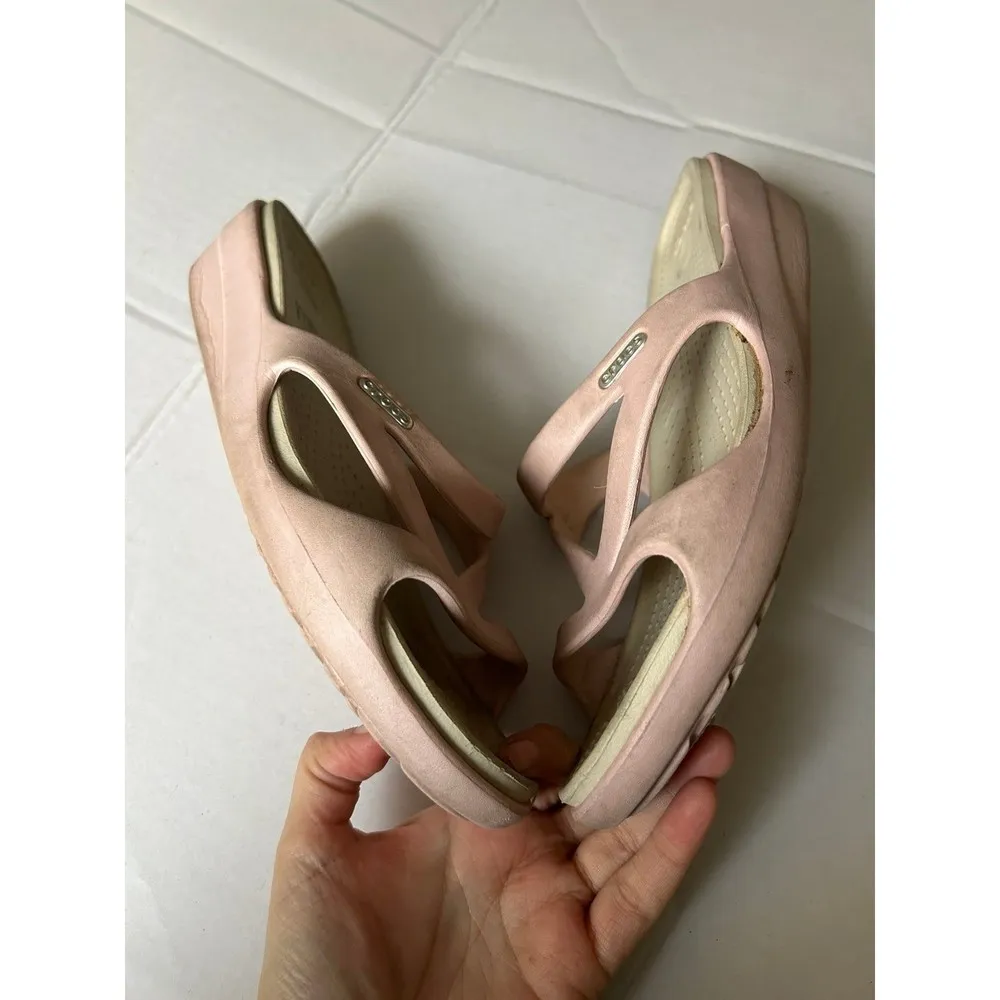 Cotton Candy Stucco Hilga Slide Womens Size 8 Pink Sandals Wedge - Image 3