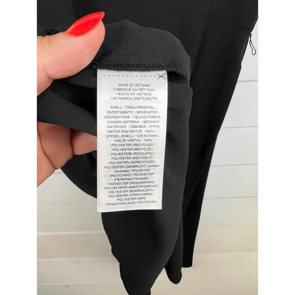 Lauren Ralph Lauren Black Short Sleeve Metal Plaque Keyhole Crew Neck Dress 16 - Image 12