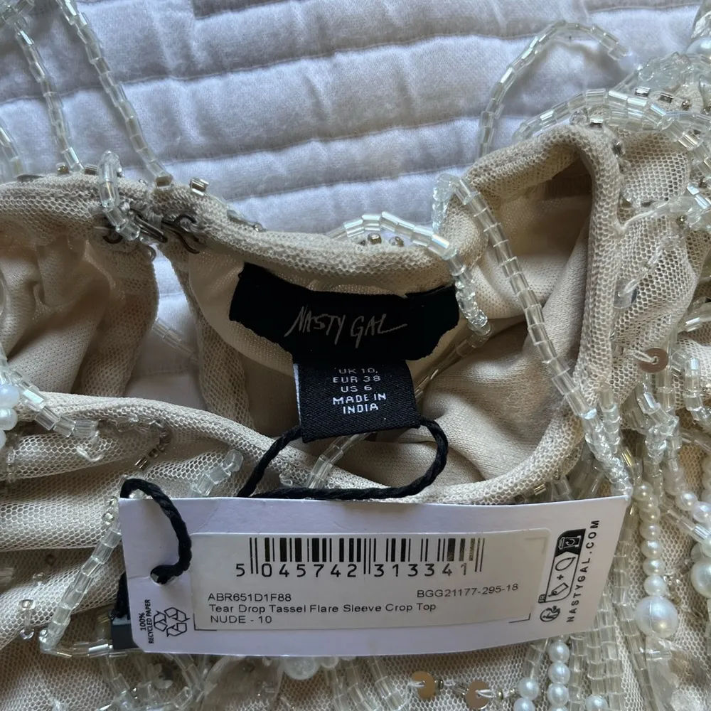 Tear Drop Tassel Plunge Mini Dress - Image 5