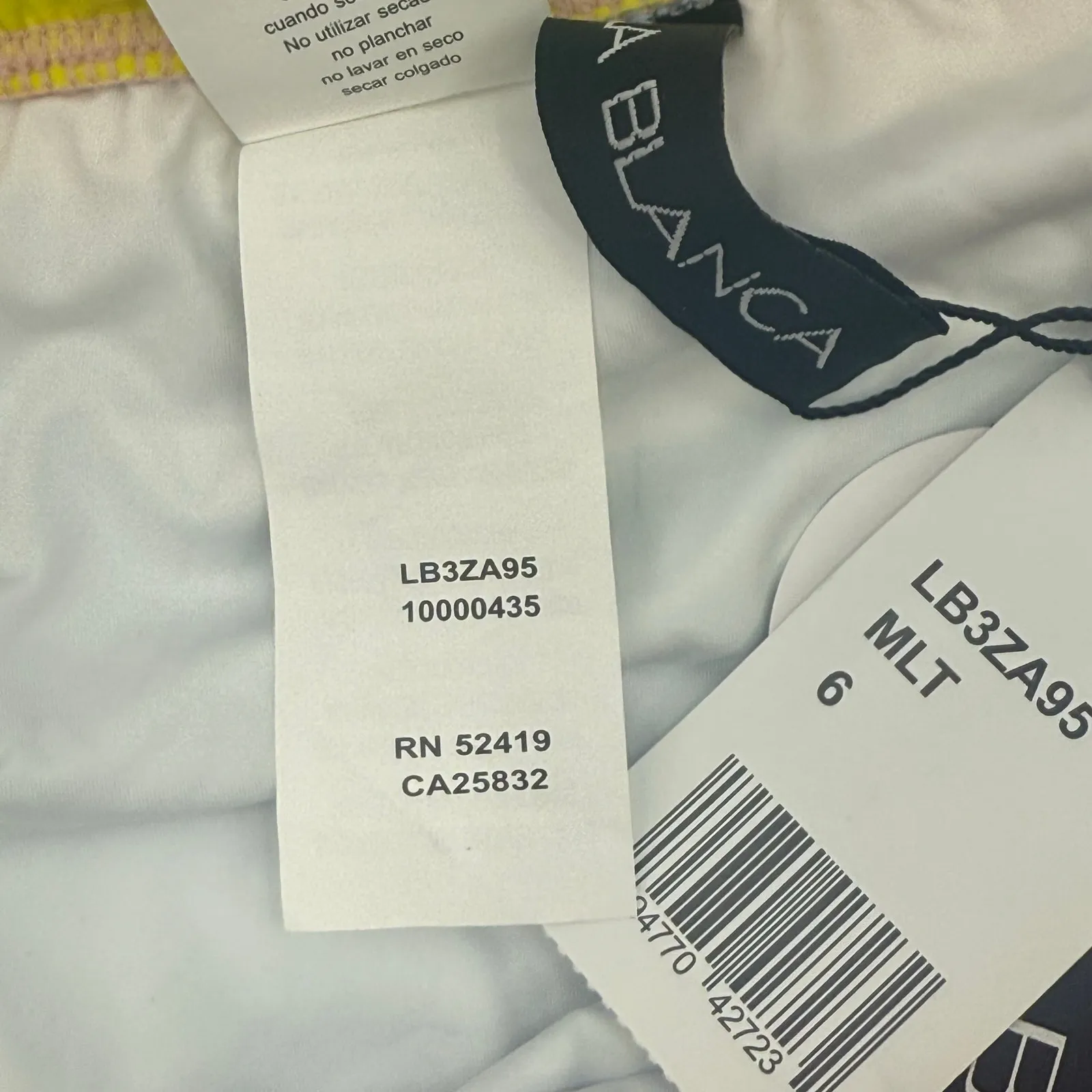 La Blanca Bikini Bottoms Size 6 NWT Sunscape Hipster Shirred Swim UPF50 Colorful - Image 9