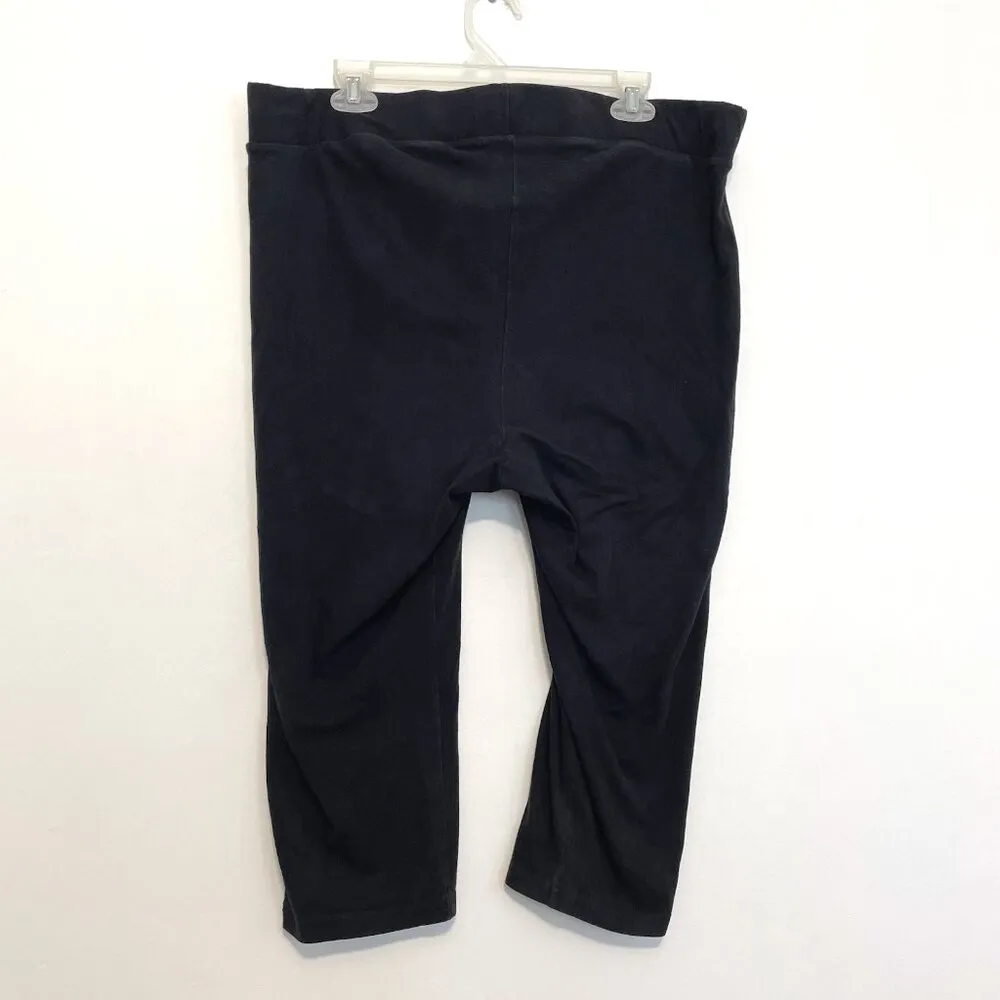 TORRID 3 Plus Size Capri Leggings Black Pull On Elastic Waist Cotton Capris 3X - Image 10